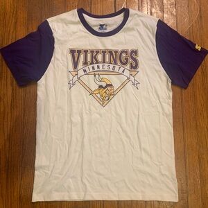 Starter Minnesota Vikings Crewneck T-Shirt Mens Large New NFL Football